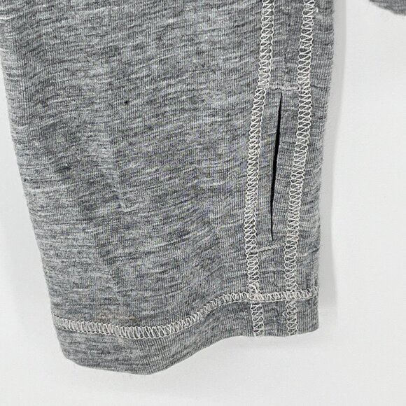 Lululemon Karma Long Sleeve Shirt Heathered Gray Thumbholes Crew Neck No Size - Picture 5 of 7